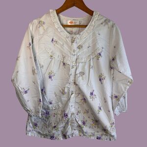Vintage 70s Floral CottageCore Prairie Shirt